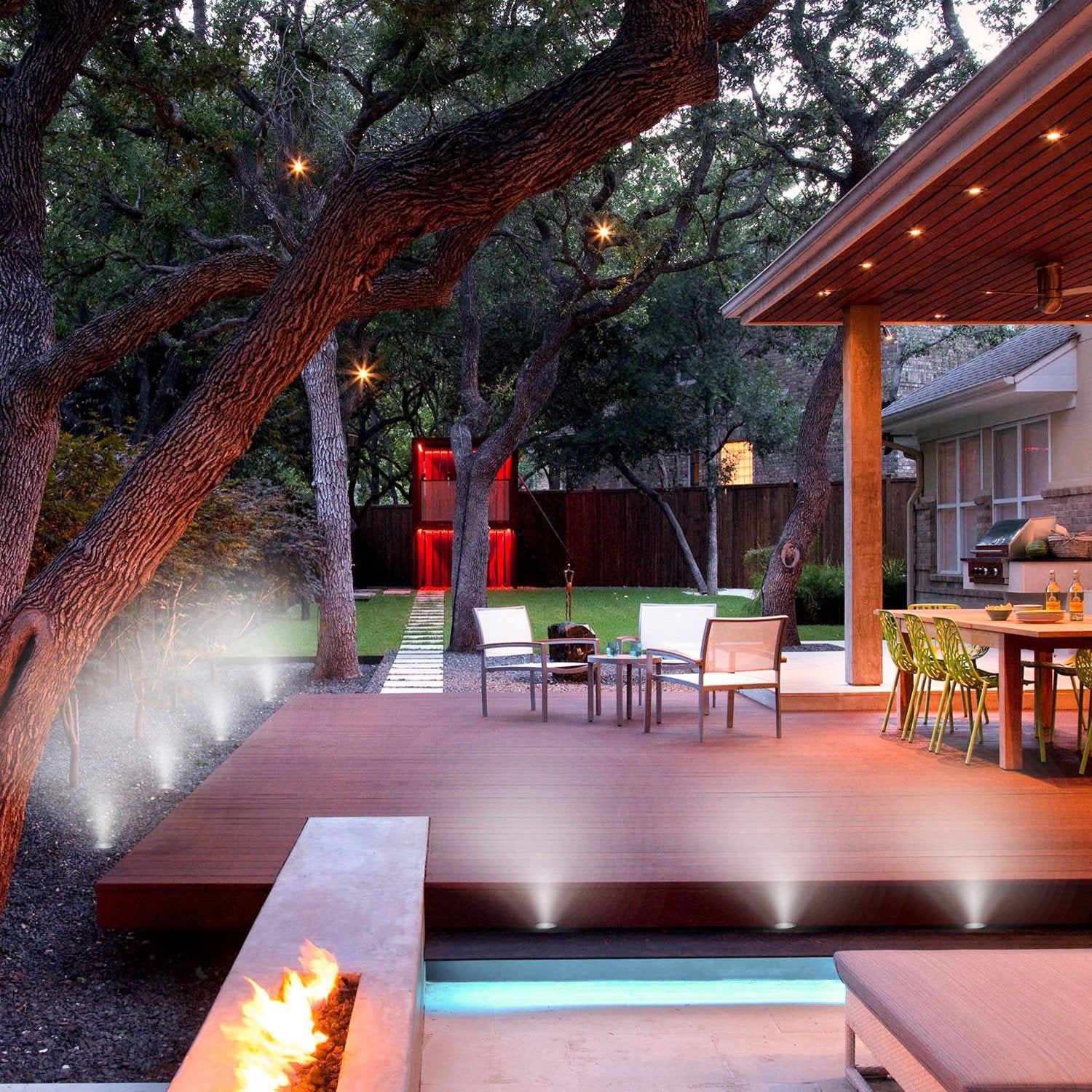 Lot de 16 spots LED encastrés pour terrasse, étanches IP67, pour jardin, cour, escaliers, salle de bain et cuisine