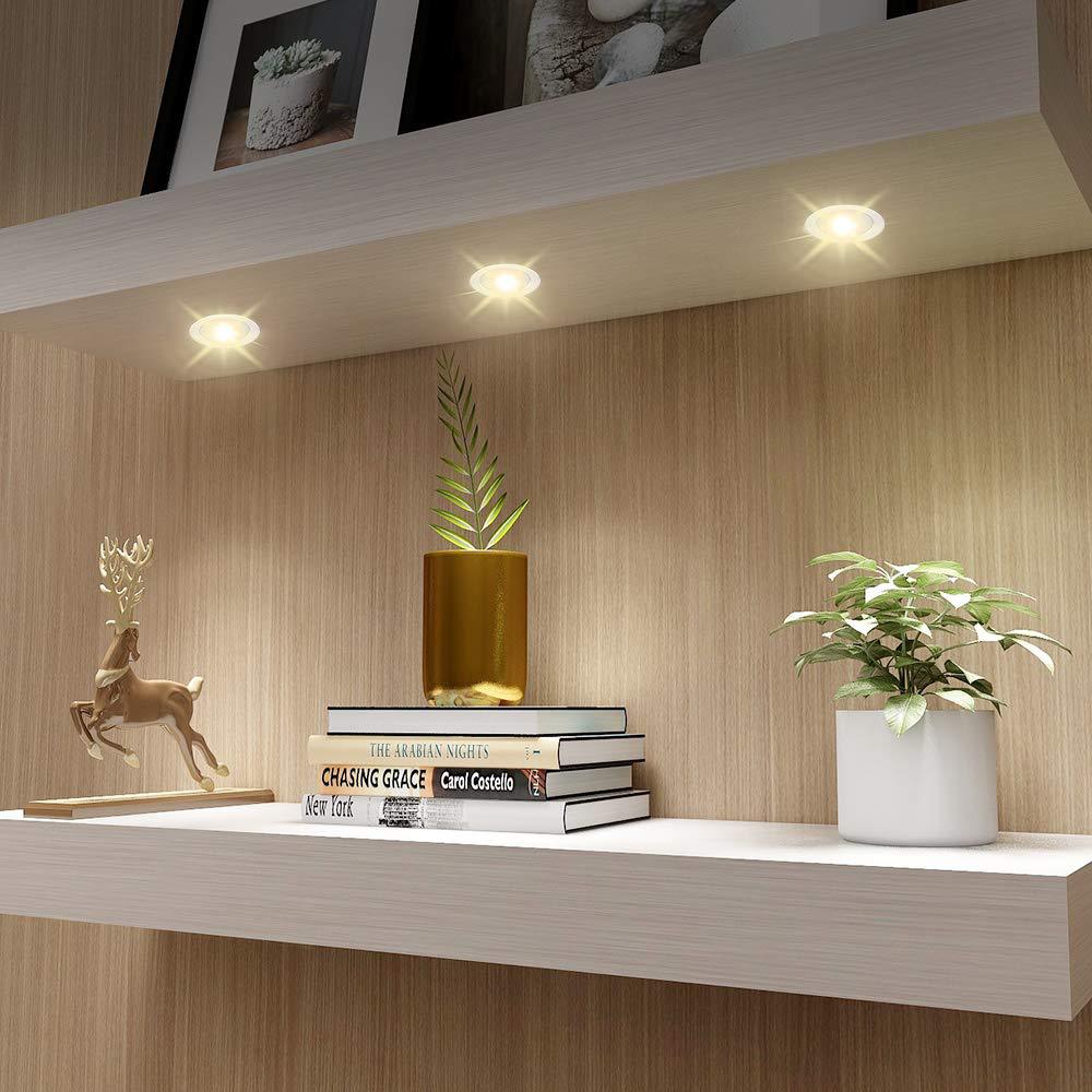 10er-Pack LED-Einbauleuchten-Kits für den Außenbereich, IP67, wasserdichtes LED-Stufenleuchten-Kit für den Boden, für Garten, Hof, Stufen, Badezimmer und Küche