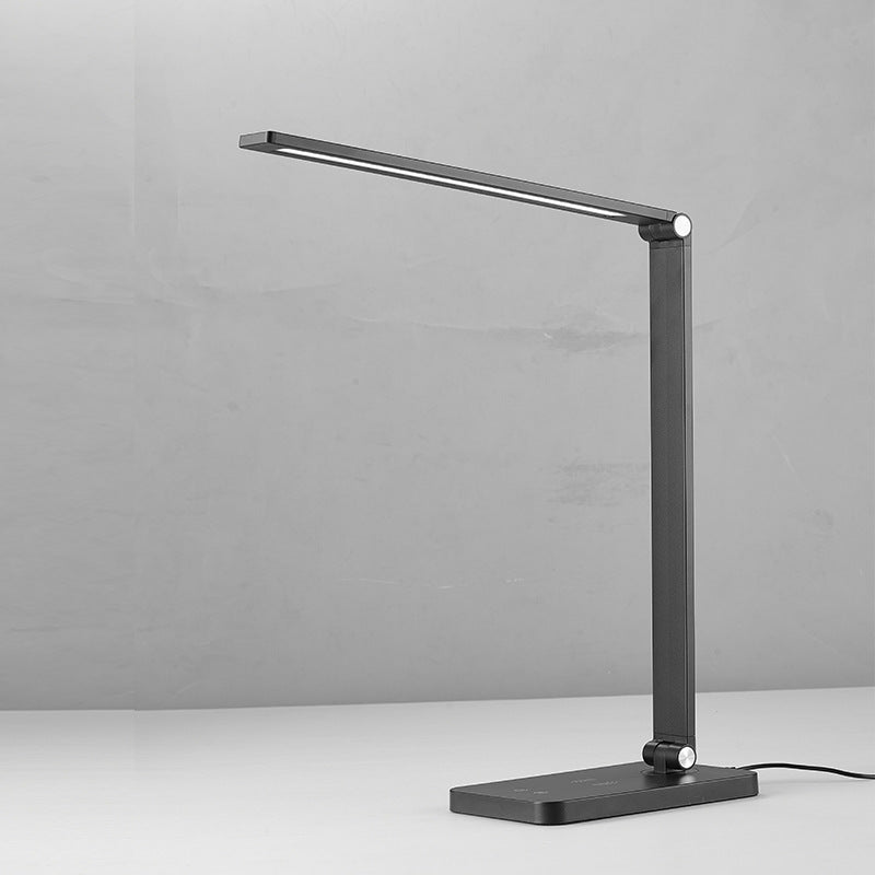 Lampe de bureau LED avec chargeurs sans fil et port de charge USB pour la maison et le bureau, lampe de bureau avec minuterie pour la lecture, les études et les travaux manuels