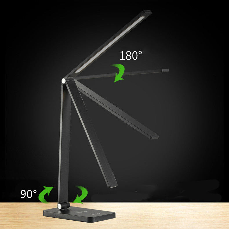 Lampe de bureau LED avec chargeurs sans fil et port de charge USB pour la maison et le bureau, lampe de bureau avec minuterie pour la lecture, les études et les travaux manuels