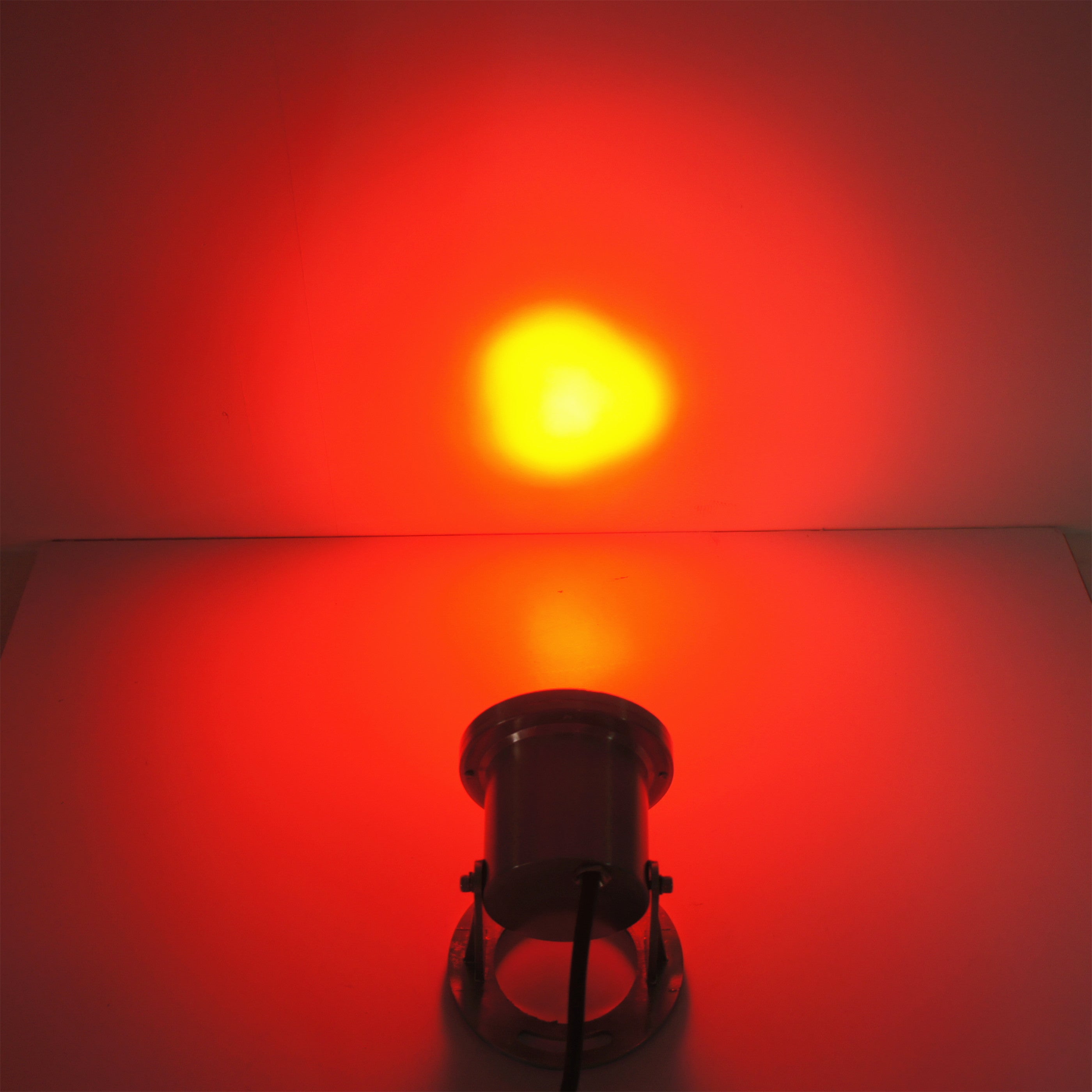 Lot de 4 lampes LED sous-marines 3 W, en acier inoxydable, étanches, diamètre 90 mm, couleur unique, DC24 V, IP68.