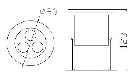 Lot de 4 lampes LED sous-marines 3 W, en acier inoxydable, étanches, diamètre 90 mm, couleur unique, DC24 V, IP68.