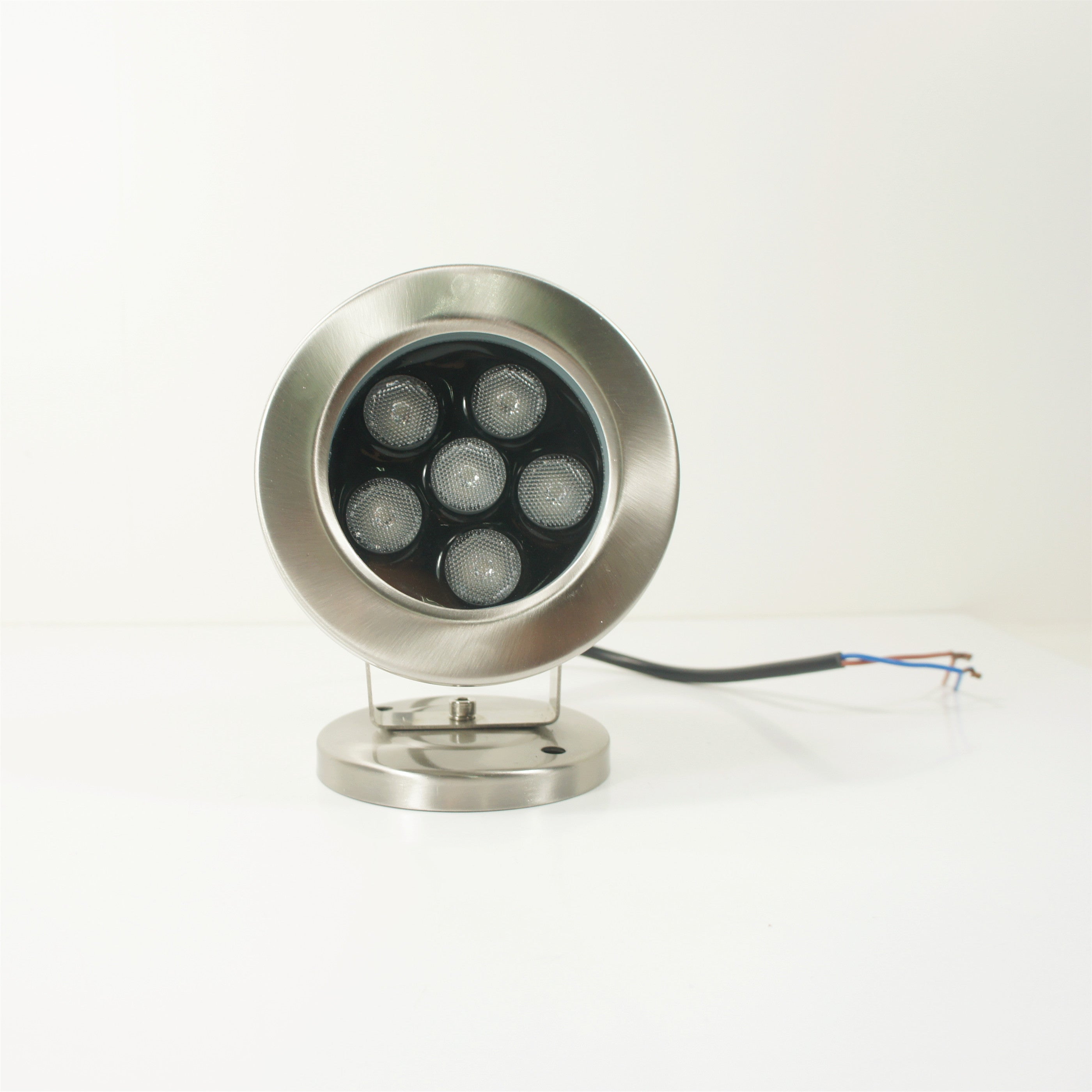 4 Pack 6W LED Under Water Light, Stainless Steel Housing, 113mm in Diameter, Single Color DC24V, IP68 Waterproof Fountain Light