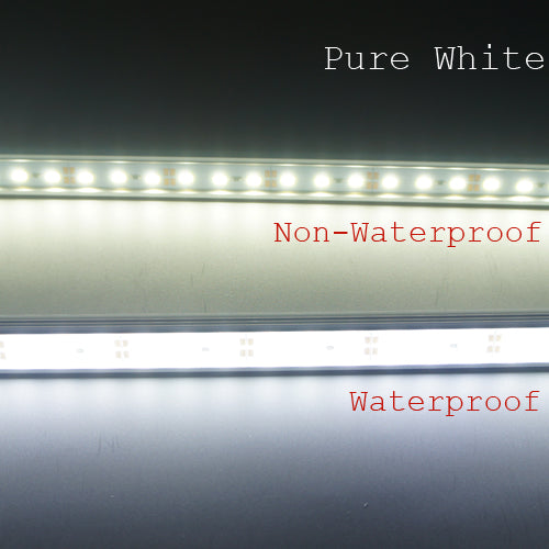 Waterproof IP65 Aluminum Channel Rigid LED Strip Light – White 5630 SMD, 72 LEDs/M, 0.5m / 1m Length Options, 18x11mm Housing for Indoor & Outdoor Lighting