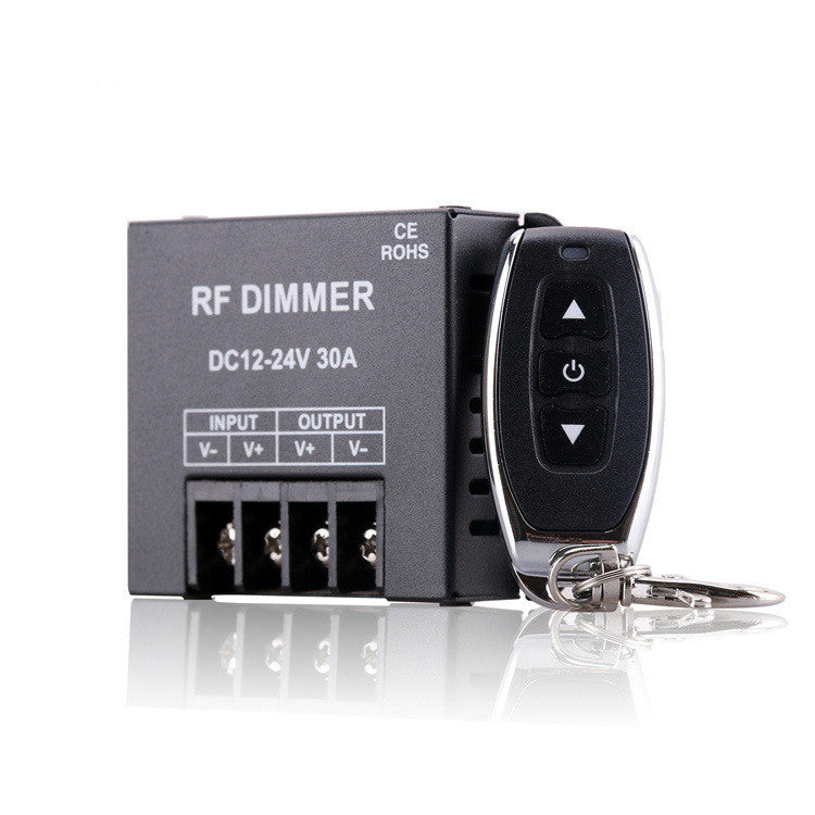 Single Color LED Strip Controller – DC12V-24V  30A | High Power RF Remote LED Dimmer Controller | For 5050/3528 LED Strips