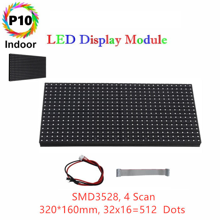 Module LED d'intérieur M-ID10 P10, dalle d'affichage LED RVB 10 mm, 320 x 160 mm, 512 points, balayage 1/8, 800 nits, pour affichage intérieur.