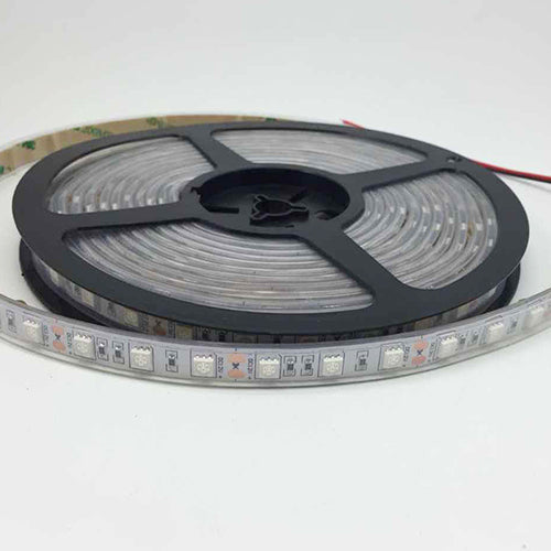 635nm SMD5050 DC12V Red LED Strip Light – Bright Red for Indicators & Signage, 30/60/120 LEDs/m, 5 Meters, IP00/IP65
