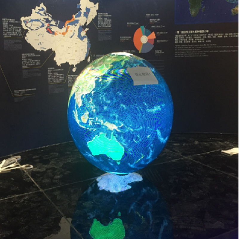 Dia. 100cm (3.3ft) Indoor LED Sphere Display | P1.25 / P1.53 / P1.86 / P2 / P2.5 | 360° Ball Screen for Museums, Exhibits & Commercial Spaces