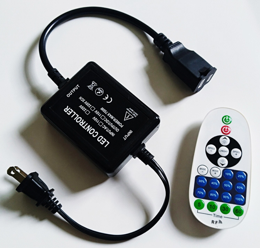 360W AC110V/220V LED Dimmer | Wireless RF Remote Control | 2-Prong Plug | Timer Switch | For LED Strip Lights