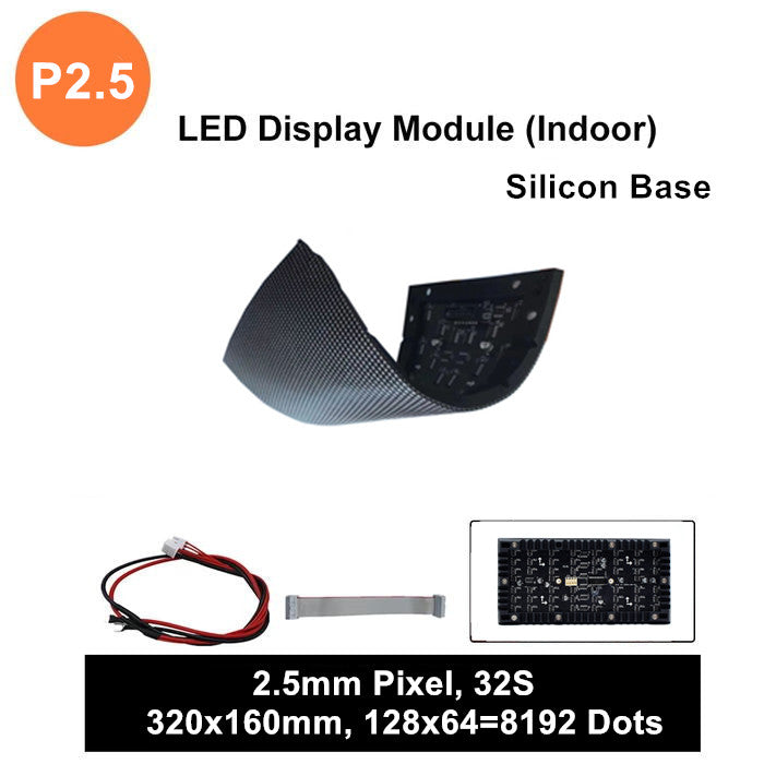 IF-3S Series Indoor Flexible LED Module – P2.5 | 320×160mm | SMD | Soft Back Shell with Magnet | 600nits
