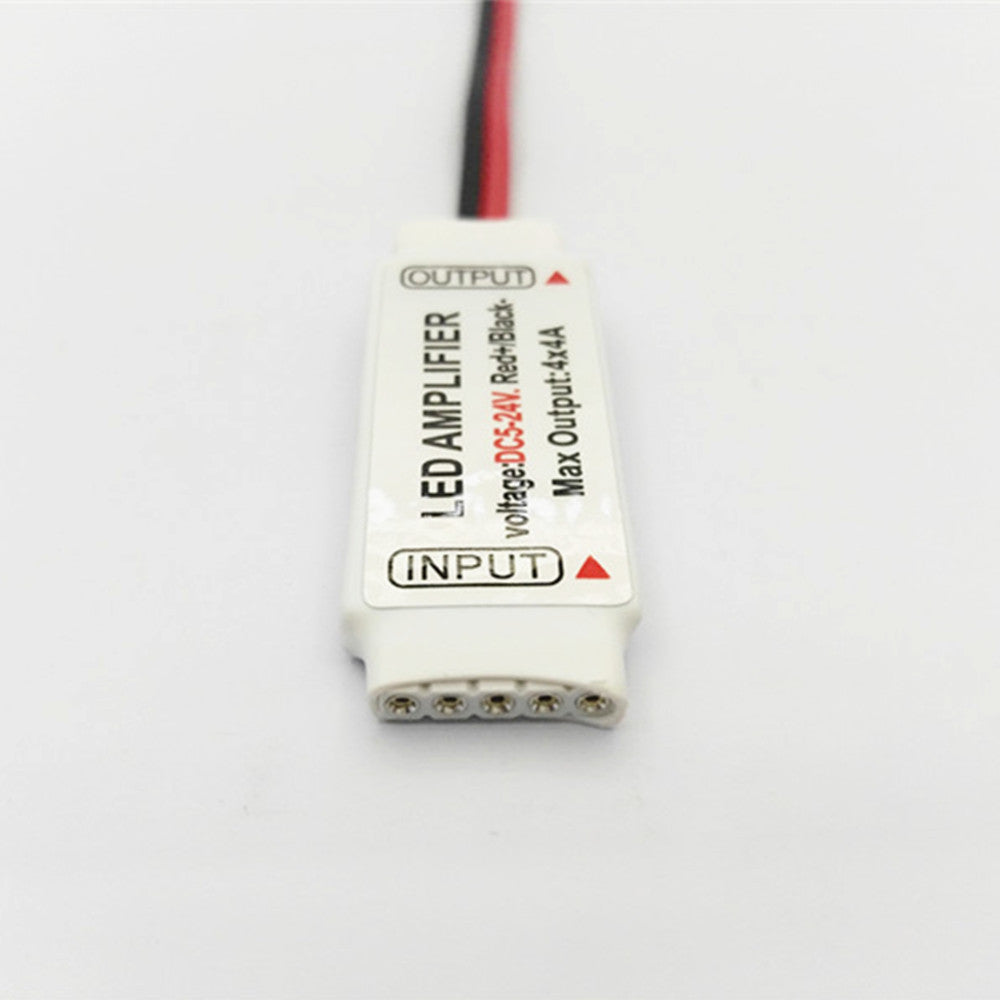 Amplificateur pour bandes LED RVB/RGBW – 12 V-24 V CC | Options standard/mini | 4 canaux RVB/RGBW | Pour bandes LED