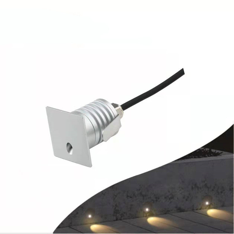 8PCS Pack  1W 12-24V DC IP67 LED Step Lights Round/Square Waterproof Dimmable Inground Light Made By 6063 Aluminum LED Wall Corner Light