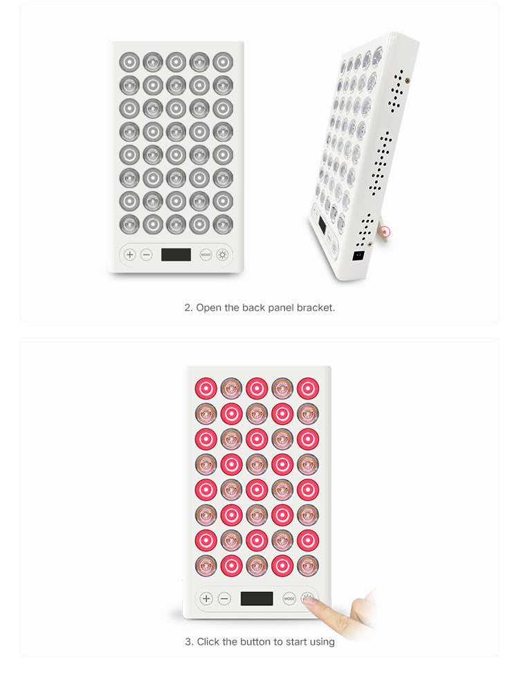 WT50 50W Red LED Light Therapy Panel, Deep Red 660nm & Near Infrared 850nm LED Light Therapy