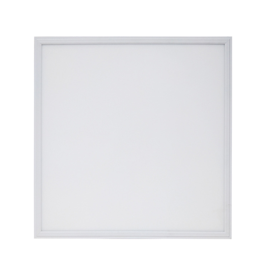 Panneau lumineux LED 40 W 595 x 595 mm (2' x 2') avec garniture blanche de 10 mm d'épaisseur, panneau d'éclairage plat ultra-lumineux, ultra-mince et sans éblouissement