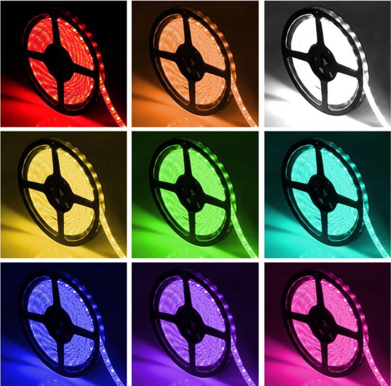 RGB-LED-Streifenlichter 16.4FT/5M SMD5050 300led Wasserdichtes RGB-Farbwechsel-LED-Streifenlicht-Kit