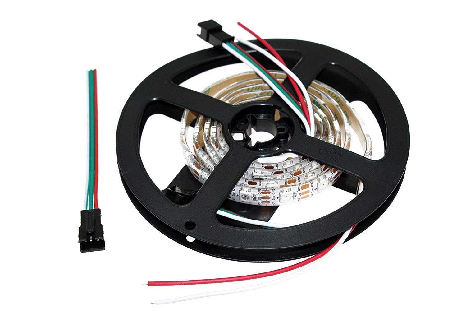 Bande lumineuse LED adressable individuellement, DC 5 V SK6812, 5050 RGB, 500 cm, 60 LED/mètre, ruban flexible, PCB blanc