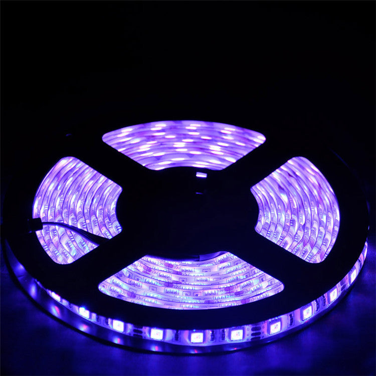 RGB LED Strip Light | 12V DC | SMD5050, 60 LEDs/M, 5M (16.4FT) Roll | 10mm White PCB | IP00/IP65/IP67 Options | Strip Only & Complete Kit
