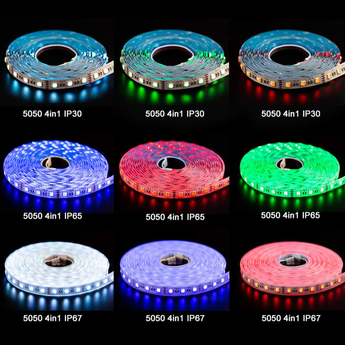 DC24V RGBW/RGBWW LED Strip Light - 12mm PCB | 4-In-1 SMD5050 60 LEDs/M | Non-Waterproof | for Mirror, Kitchen Cabinet, Bedroom | 5/50M