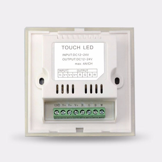 Contrôleur de bande LED RGBW/RGBWW pour panneau mural – 12 V-24 V CC | Contrôleur LED à anneau tactile | Pour bandes LED