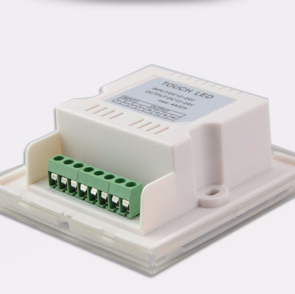 Contrôleur de bande LED RGBW/RGBWW pour panneau mural – 12 V-24 V CC | Contrôleur LED à anneau tactile | Pour bandes LED