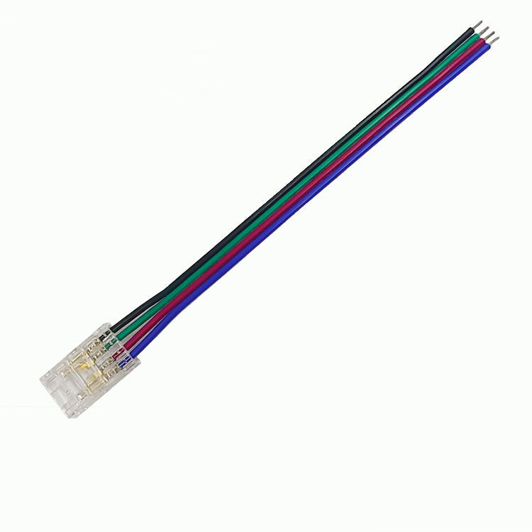 Transparent Crystal LED Strip Connectors – 10mm 4Pin Solderless Clips | Strip to Wire / Strip to Strip / Female Plug – Local Stock US/UK
