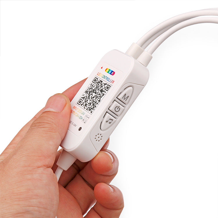 Contrôleur LED RGB Bluetooth ELK6ARGB – DC5V-24V | Double sortie | Application sans fil + télécommande | Pour bandes LED RGB