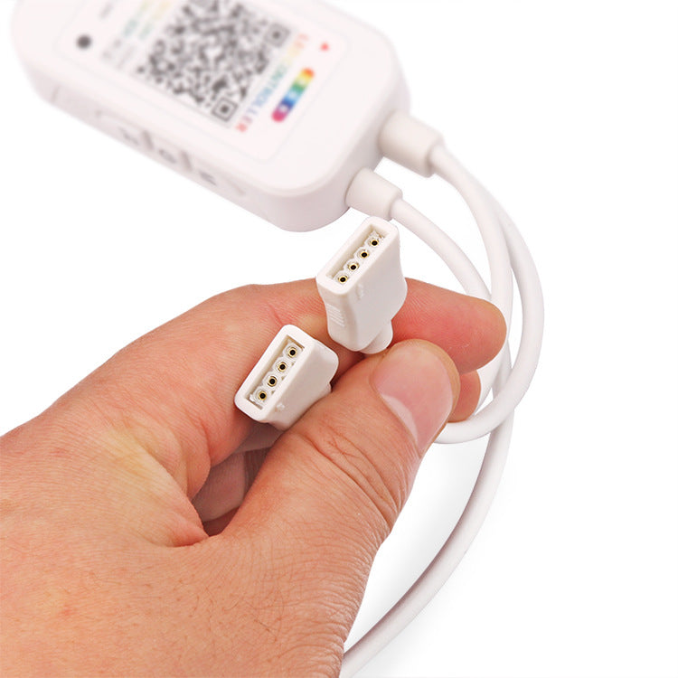 Contrôleur LED RGB Bluetooth ELK6ARGB – DC5V-24V | Double sortie | Application sans fil + télécommande | Pour bandes LED RGB