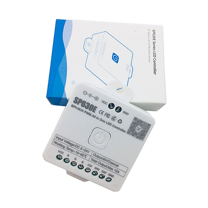 SP630E All-in-One SPI + 5CH PWW LED Controller Bluetooth Music Controller for LED Strips and LED Lights iOS/Android App Control