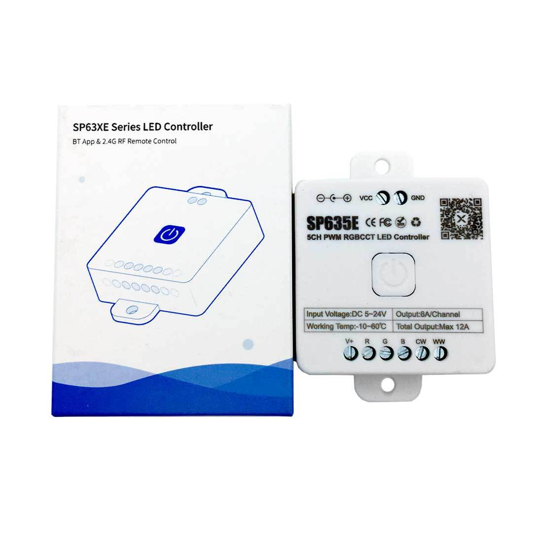 SP63X SPI Bluetooth Music LED Controller Series – DC5V-24V | APP + Music Control | For Addressable LED Strips & LED Lights (iOS/Android)