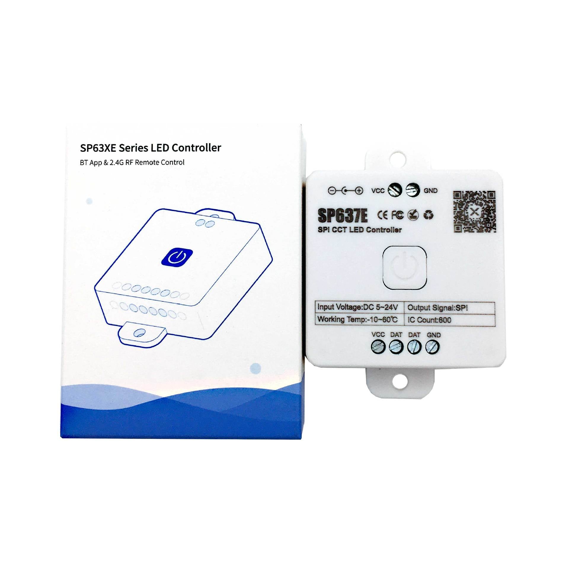 SP63X SPI Bluetooth Music LED Controller Series – DC5V-24V | APP + Music Control | For Addressable LED Strips & LED Lights (iOS/Android)