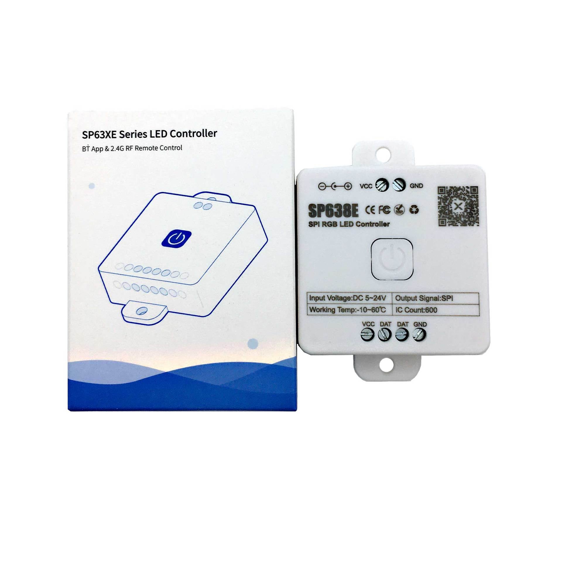 SP63X SPI Bluetooth Music LED Controller Series – DC5V-24V | APP + Music Control | For Addressable LED Strips & LED Lights (iOS/Android)