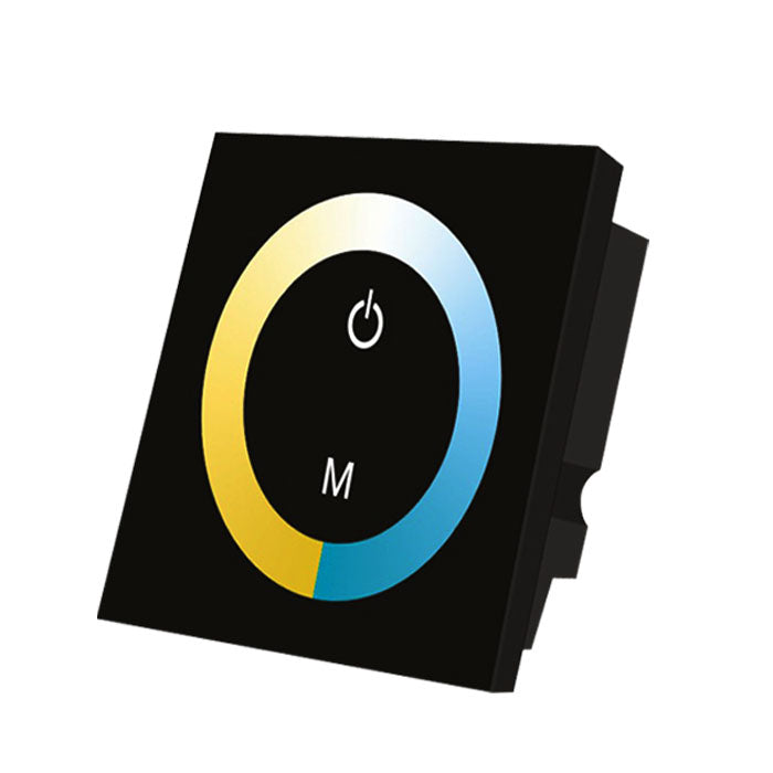 Contrôleur LED mural tactile 12 V-24 V CC | Double température de couleur blanche réglable | Pour bandes LED