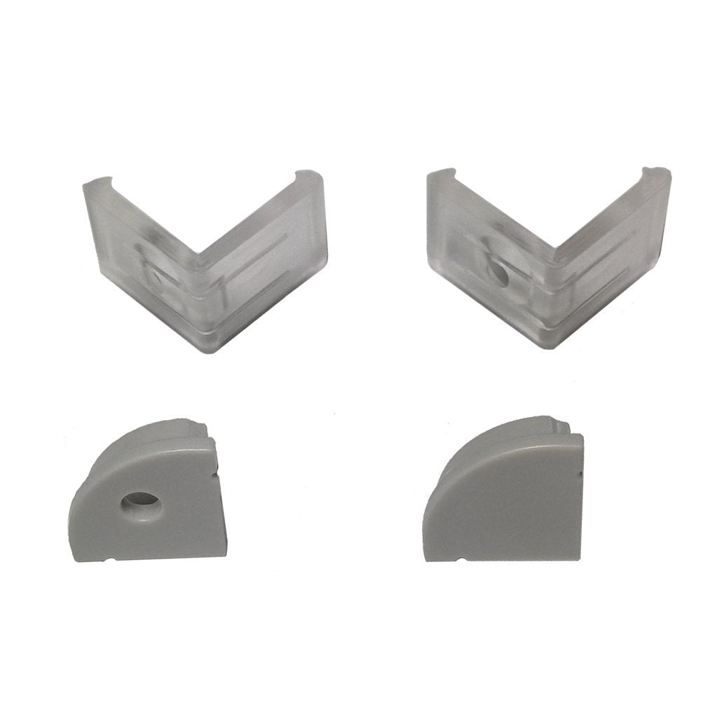 V Shape LED Channel V02-A – 12mm | Silver / Black | Milky White Cover | With Installation Accessories | – Heavy-Duty Aluminum Profile – 1m / 2m / 3m | 50 / 100-Pack