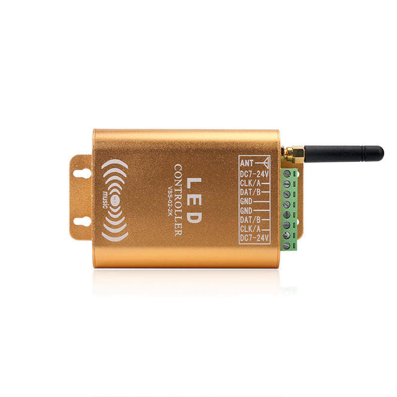 Contrôleur LED SPI Pixel Music Pixel Wi-Fi – DC7V-24V | Contrôle par application et par le son | Boîtier en aluminium | Pour bandes LED RGB/RGBW adressables