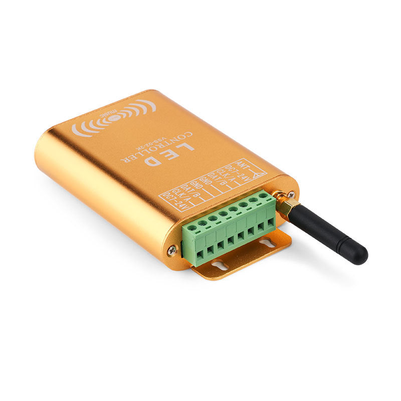 Contrôleur LED SPI Pixel Music Pixel Wi-Fi – DC7V-24V | Contrôle par application et par le son | Boîtier en aluminium | Pour bandes LED RGB/RGBW adressables