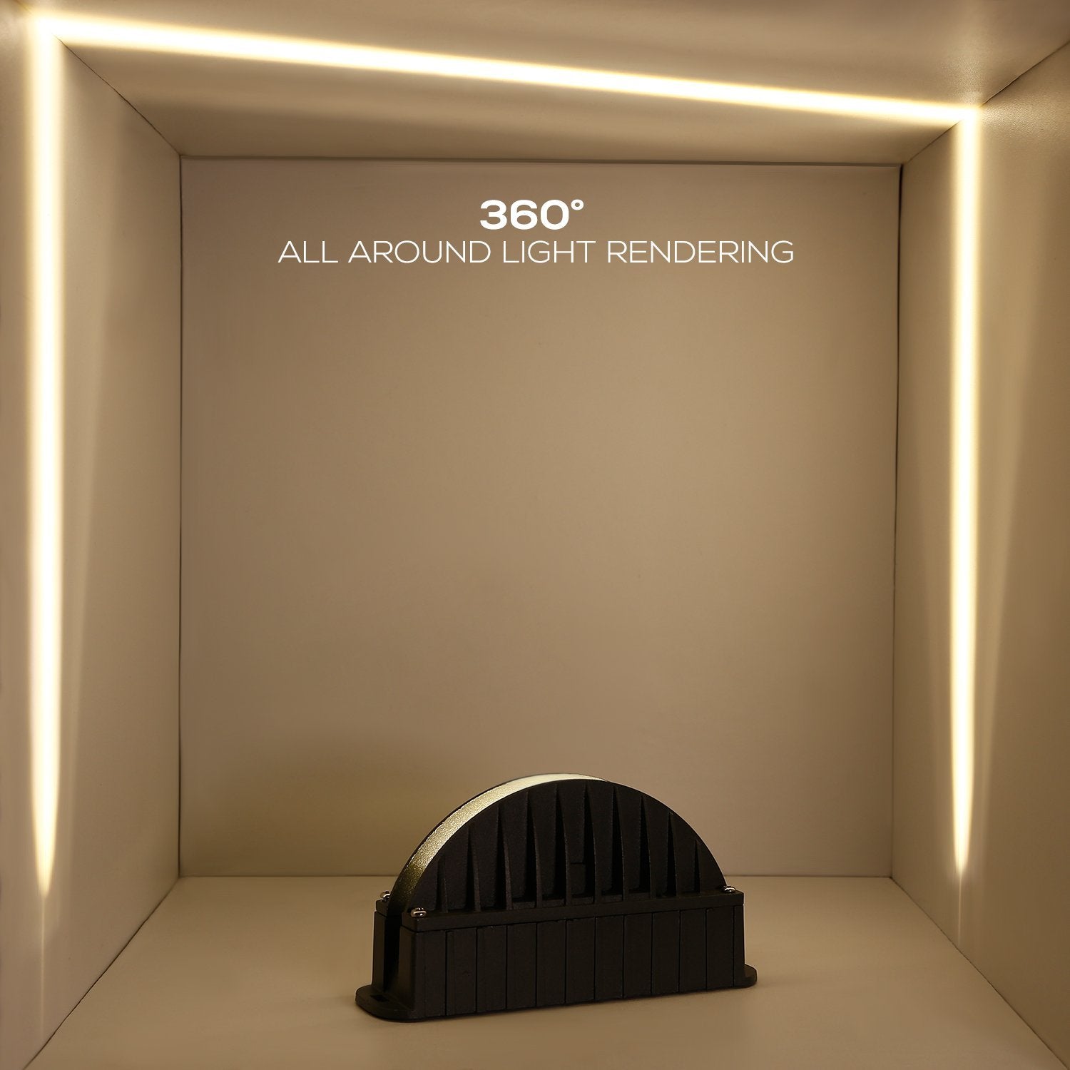 10W Semi-circular Gray Finish Window Frame LED Light for Architecture Graphic/Doorframe/Hallway/Outdoor Landscape Decorative Lighting