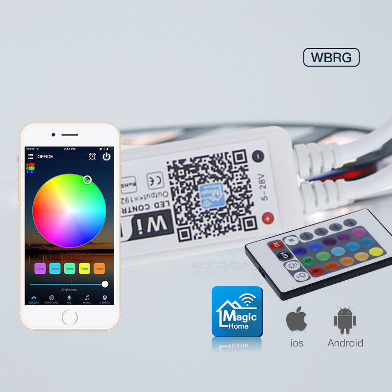 Wireless WiFi Smart Phone APP LED Controller or with 24Key IR Remote C
