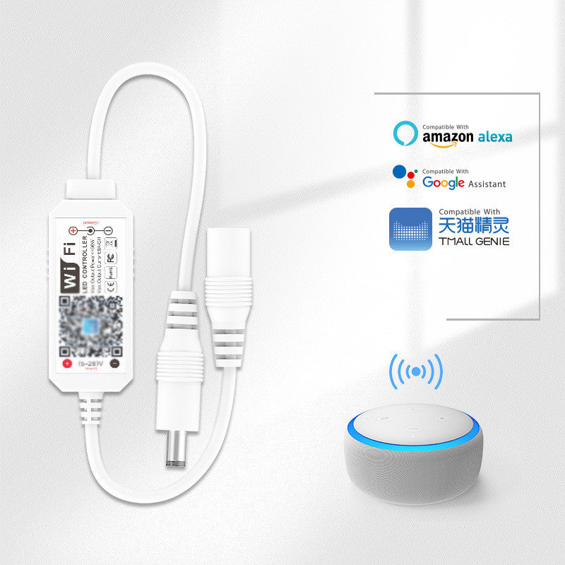 Variateur Wi-Fi pour bande LED monochrome – DC5V-24V | Contrôleur de variateur LED sans fil intelligent | Compatible avec Alexa et Google Home | Pour bandes LED