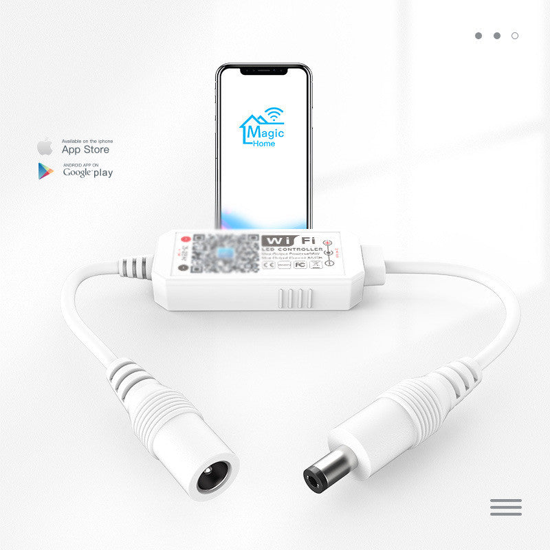 Variateur Wi-Fi pour bande LED monochrome – DC5V-24V | Contrôleur de variateur LED sans fil intelligent | Compatible avec Alexa et Google Home | Pour bandes LED