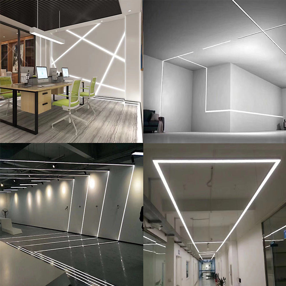 V Shape LED Channel V03-A – 12mm | Silver / Black | Milky White Cover | With Installation Accessories | – Standard Aluminum Profile – 1m / 2m / 3m | 50 / 100-Pack