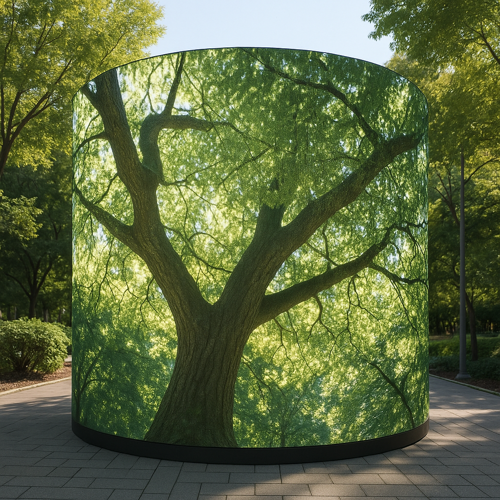 How to Build a Cylindrical Screen with Indoor Flexible LED Modules