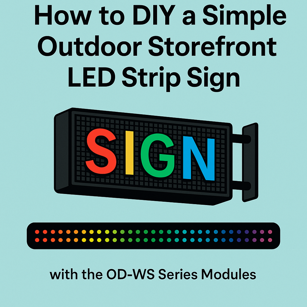 Outdoor Sign Lighting Strip How to DIY a Simple Outdoor Storefront LED Strip Sign with the OD-WS S