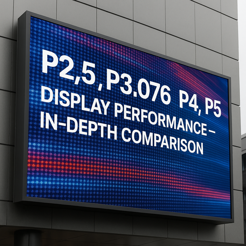 P2.5, P3.076, P4, P5, P8 Display Performance – In-Depth Comparison