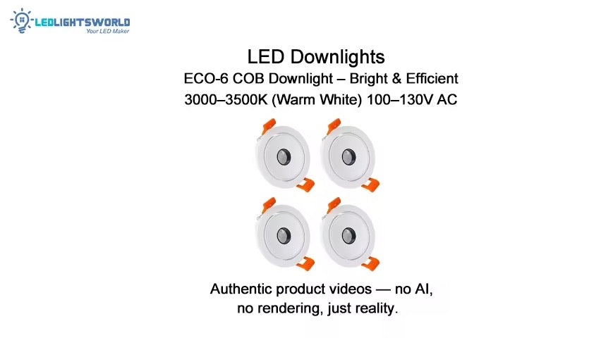 ECO-6 Series 5W COB Downlight Narrow Beam TRIAC Dimmable 3″ Cut-Out Demo | LEDLightsWorld