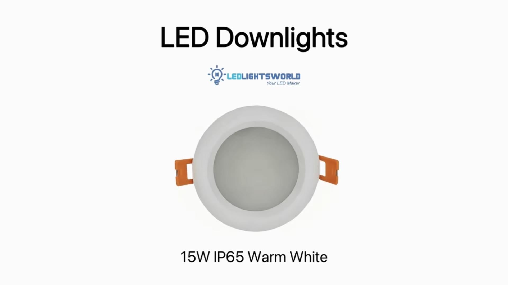 FX-2 Series IP65 Waterproof LED Downlight 15W Warm White Ceiling Light Demo | LEDLightsWorld