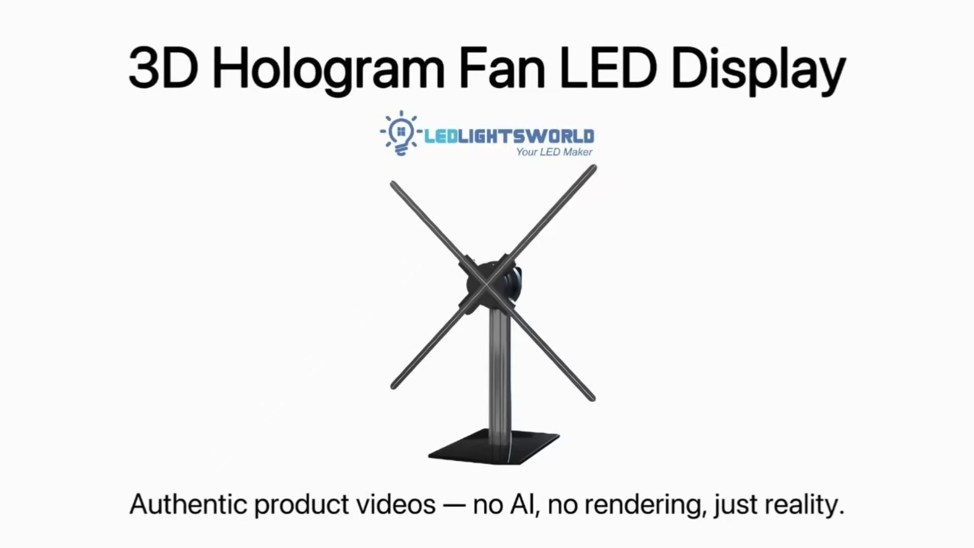 F Series 60cm 3D Hologram Fan LED Display High Brightness Advertising Demo | LEDLightsWorld