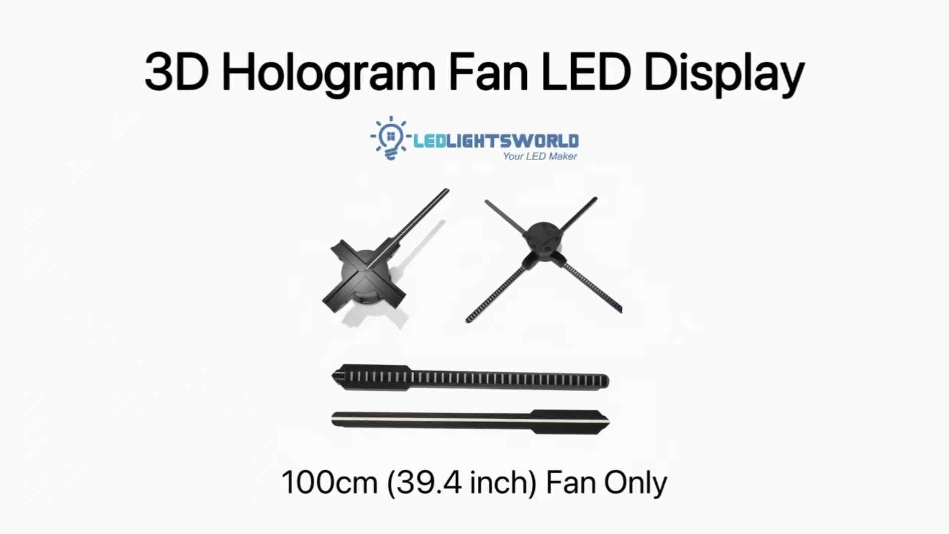 F Series 100cm 3D Hologram Fan LED Display High Brightness Advertising Demo | LEDLightsWorld
