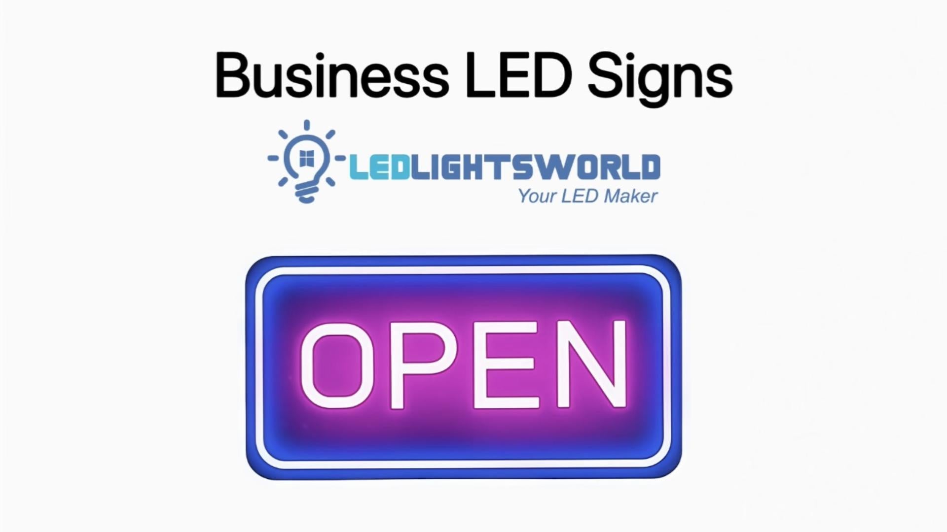 OPEN LED Neon Sign for Storefronts – Plug & Play Window Display | LEDLightsWorld
