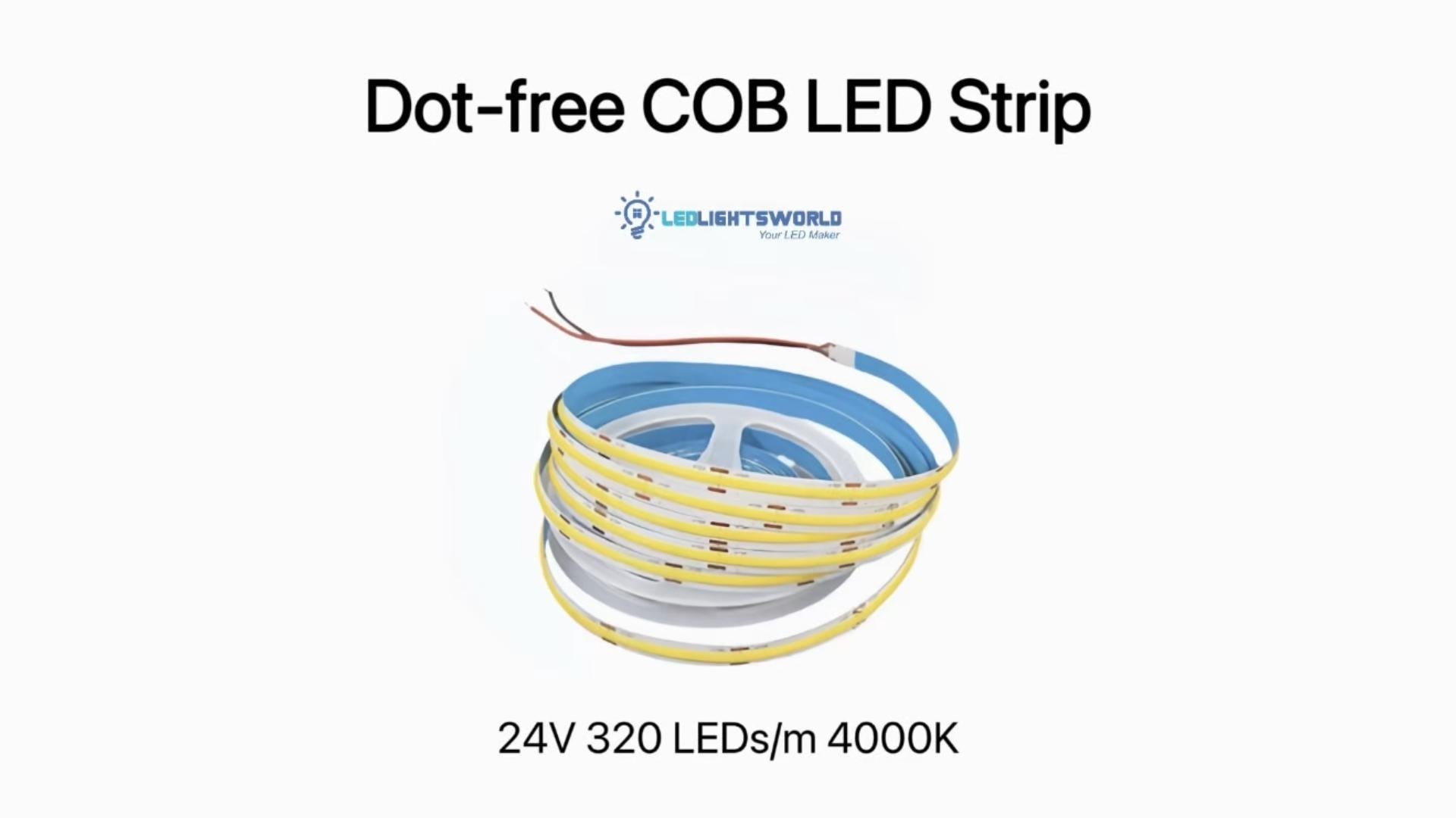 24V CRI90 COB LED Strip Light 4000K Dot-Free Cabinet & Office Lighting Demo | LEDLightsWorld
