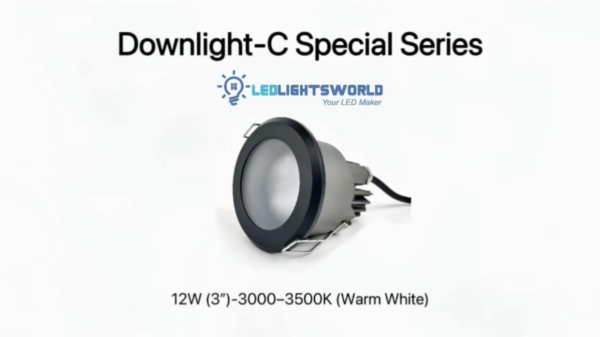 FX-1 Series IP65 Waterproof LED Downlight for Shower & Outdoor Use | L